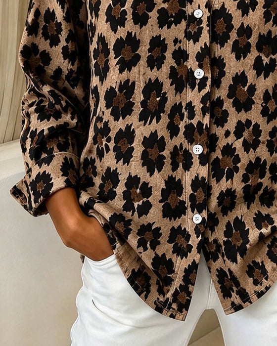 Hemd Vintage Leopard Revers
