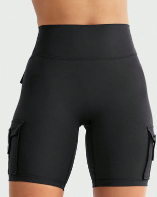 Leggings Damen Multi-Tasche Radfahren Capri
