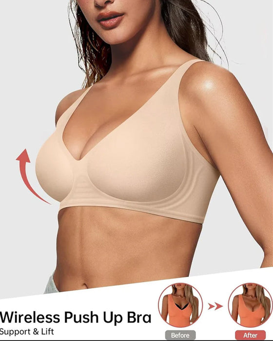 Nahtloser Push-Up Bh Ohne Bügel Bequem