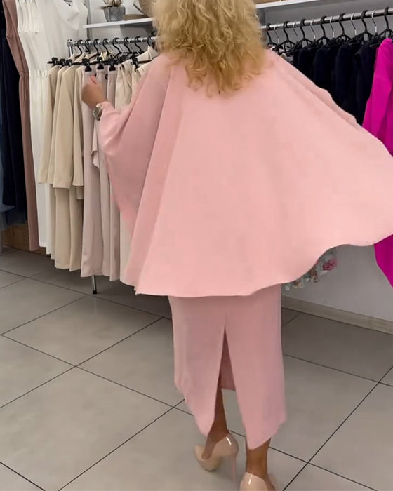 Kleid Fashionabler Runder Hals Elegant