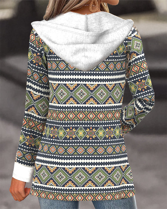 Kapuze Mantel Casual Reißverschluss