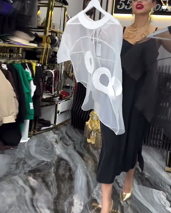 Bluse aus Netzstoff
