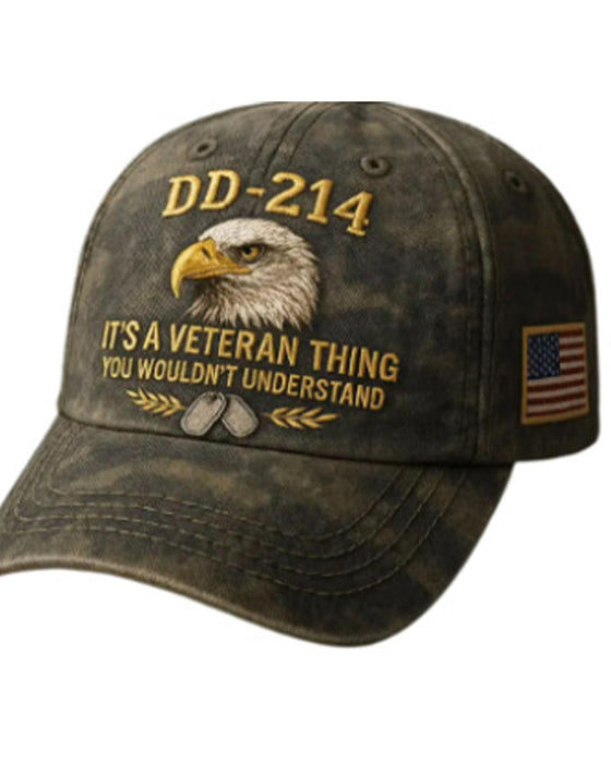 Mütze DD-214 Veteran 3D-Bestickt