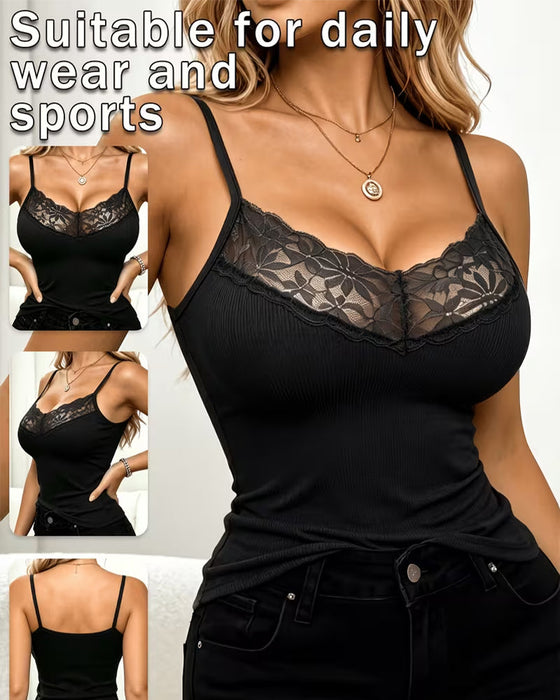 Tank Top Spitze Rücken Spaghettiträger
