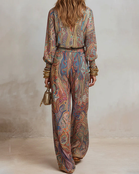 Set Bohemian Weites Bein Hose