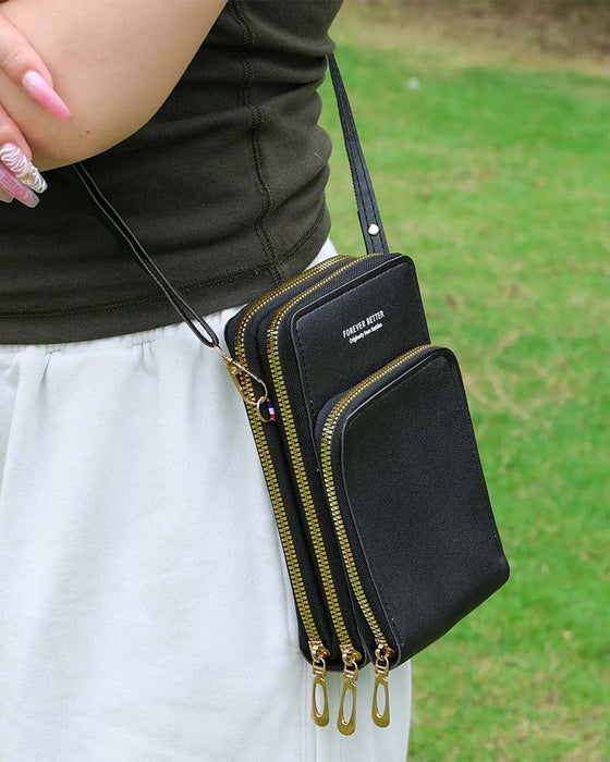 Unifarbene Mode Crossbody Telefon Tasche