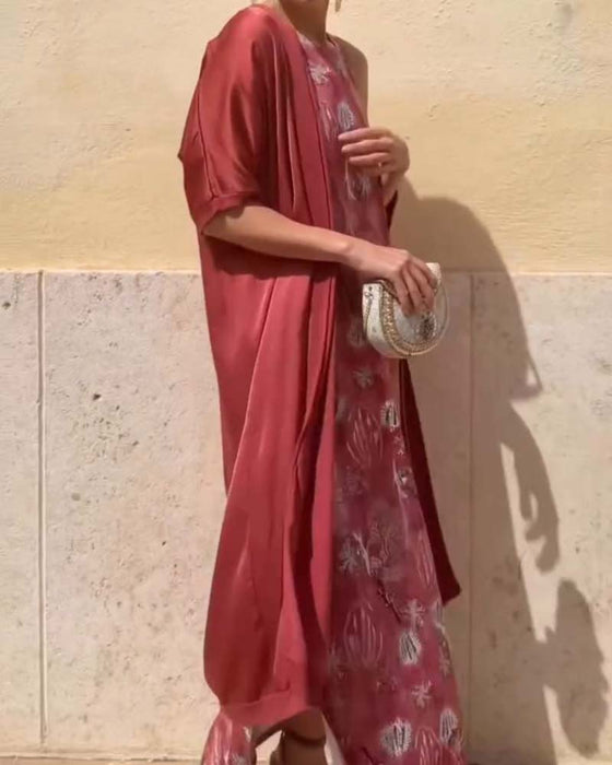 Set Ärmellos Maxi Kleid + Passender Cardigan