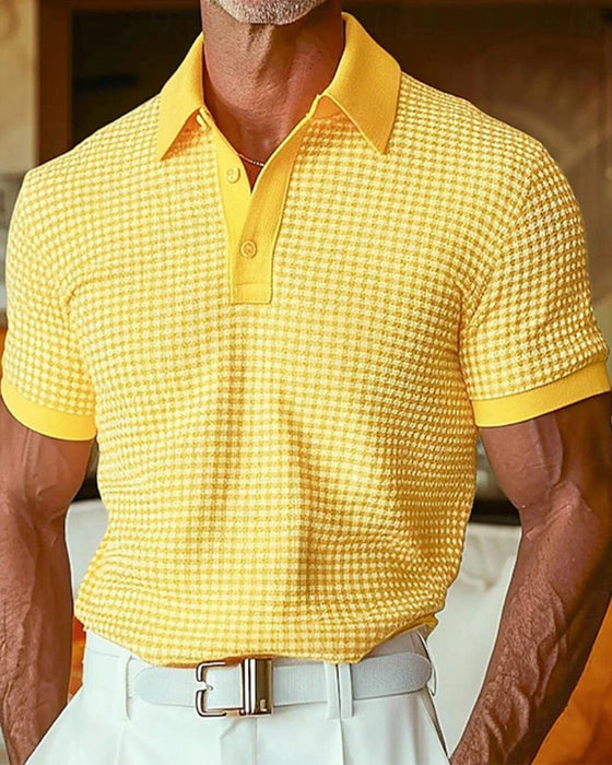 T-Shirts Revers Knopf Kurzarm Polo