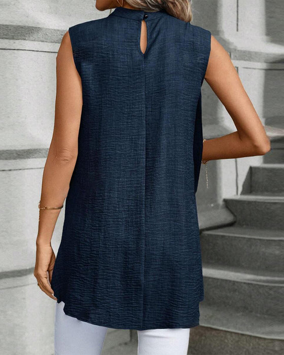 Elegantes ärmelloses Top in Unifarbe