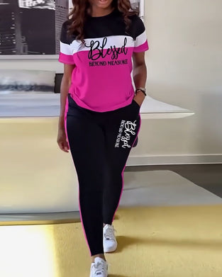 Set lässiges Sport-T-Shirt zweiteilig