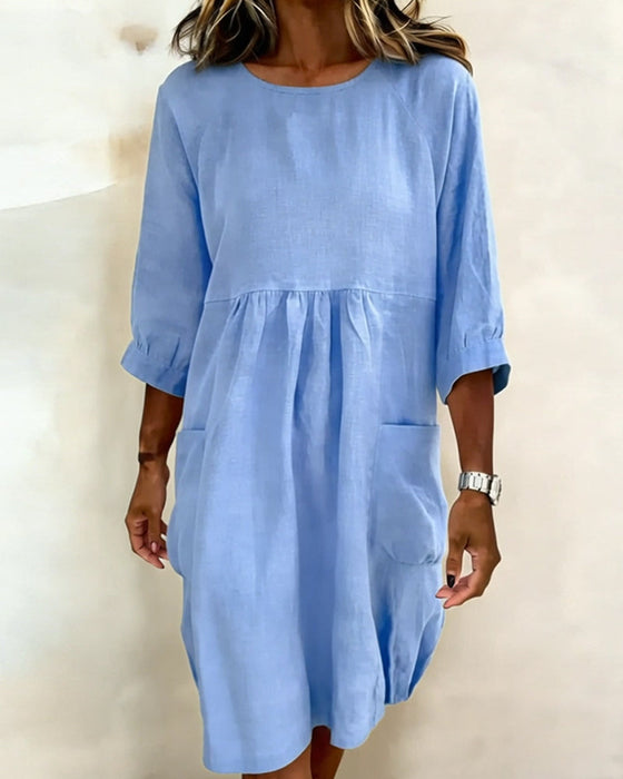 Kleid Dreiviertelärmel Weit