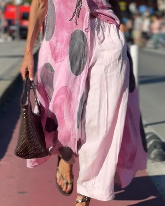 Kleid Hemdkragen Tupfen Kontrast Schlitz