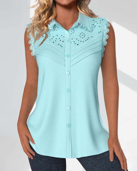 Elegantes ärmelloses Top mit Revers