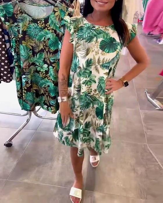 Kleid Vielseitig Bedruckt