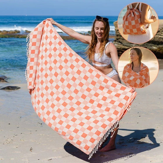 2-In-1 Konvertierbare Strandtuch-Tasche