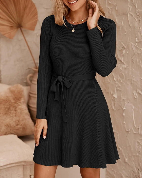Kleid Langarm Bindung