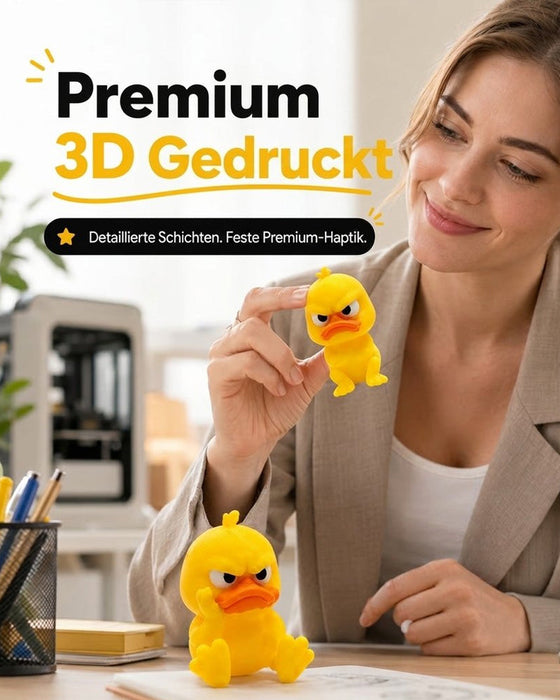 Ente 3D Gedruckt Wütend Klein Gelb