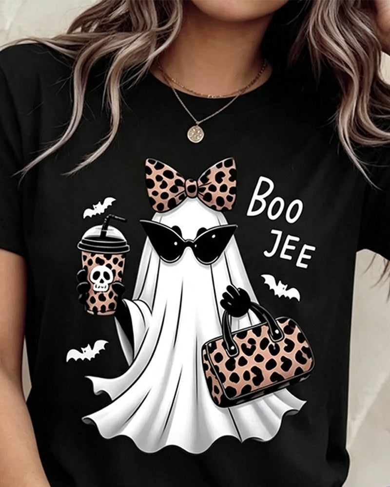 T-Shirt Cartoon Print Kurzarm