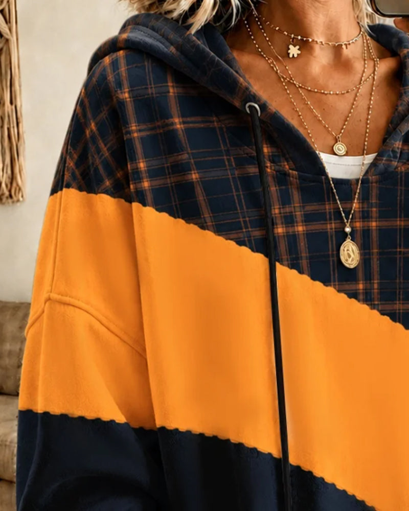 Hoodie Mit Kapuze Kontrast Locker
