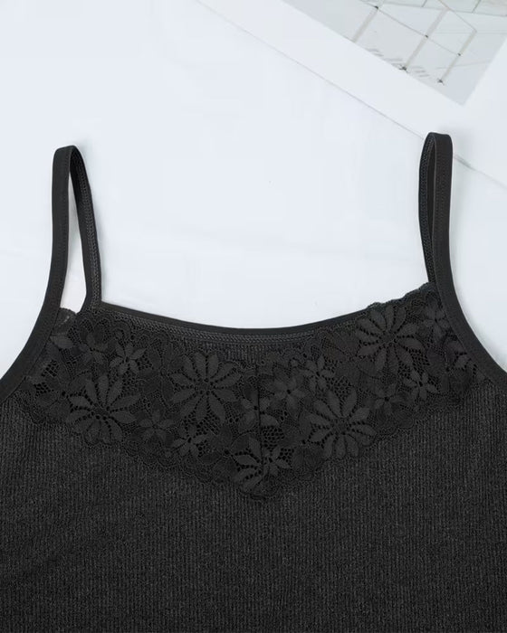 Tank Top Spitze Rücken Spaghettiträger