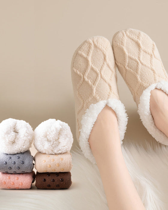 Kuschelige Anti-Rutsch Thermo-Bodensocken
