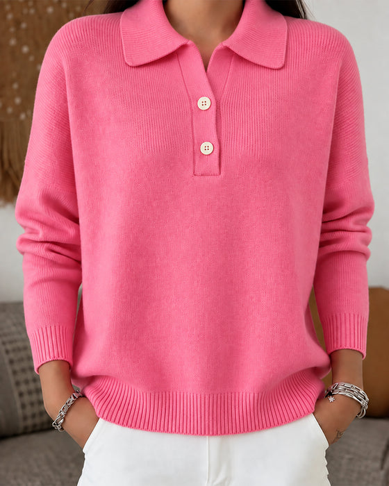 Pullover Halbknopf Knopf Freizeit