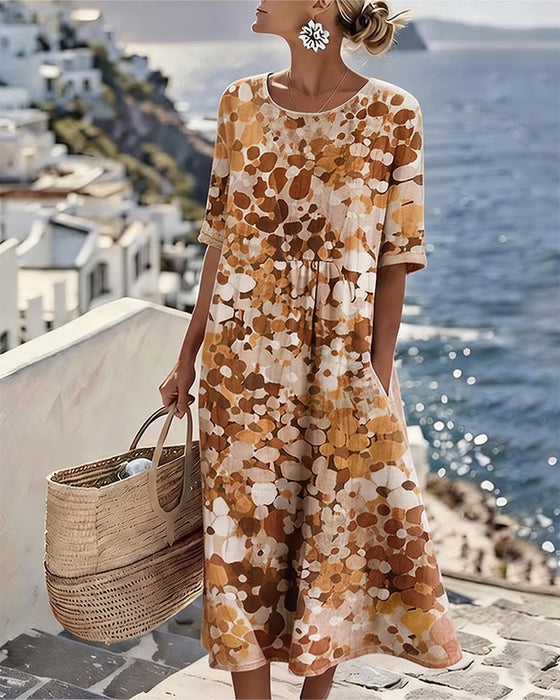 Kleid Blumenbedruckt Locker