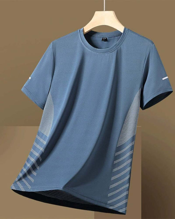 T-Shirt Herren Seitenstreifen Eisseide