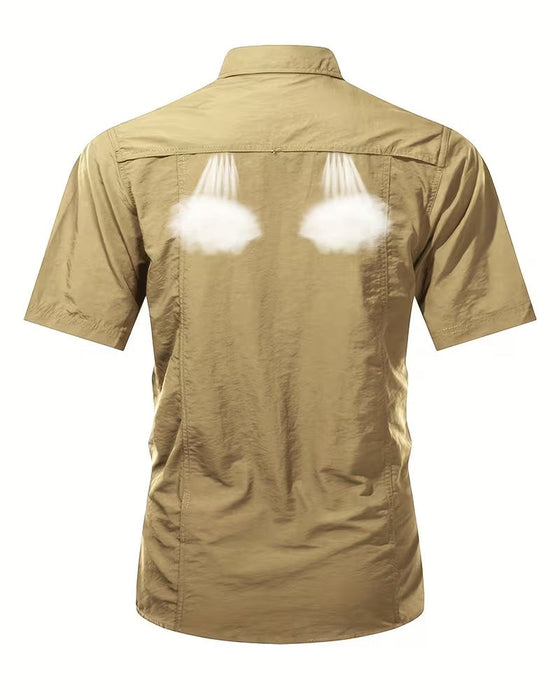 Hemd Aus Atmungsaktivem Material Kurzarm Lässiger Look