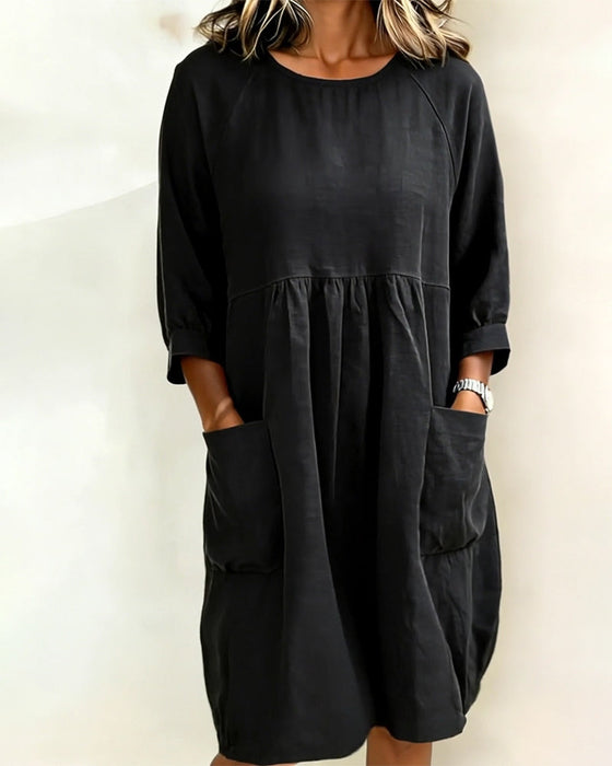 Kleid Dreiviertelärmel Weit