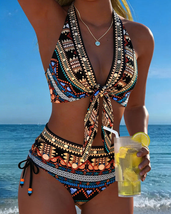 Bikini Bohemian Geometrisch Halter
