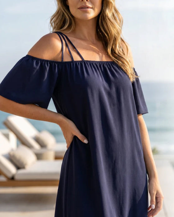Kleid Stilvoll Off-Shoulder Träger