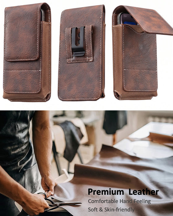 🔥 Gürteltasche Handy-Holster 📱 Mehrfachtasche Lederholster Mit Kartenhalter