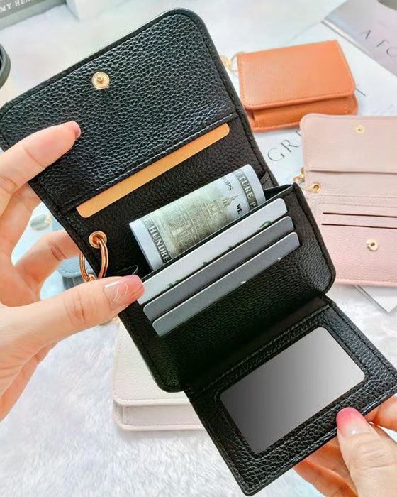 Damenbrieftasche Elegante Minimalistische Kurze Ausführung