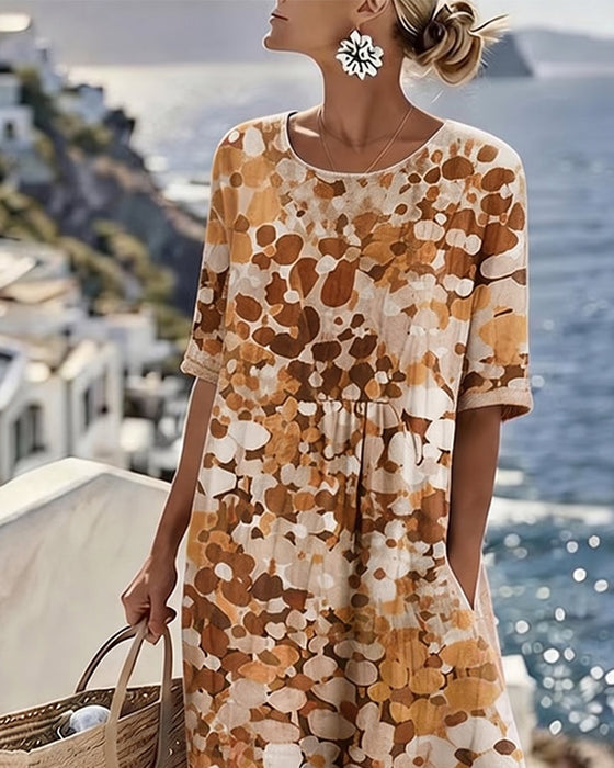 Kleid Blumenbedruckt Locker