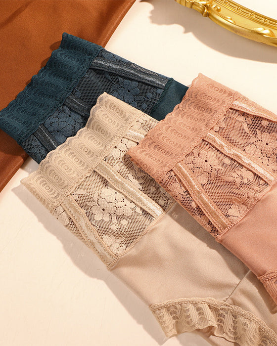 Hochtaillierte Spitzenunterhose für Damen