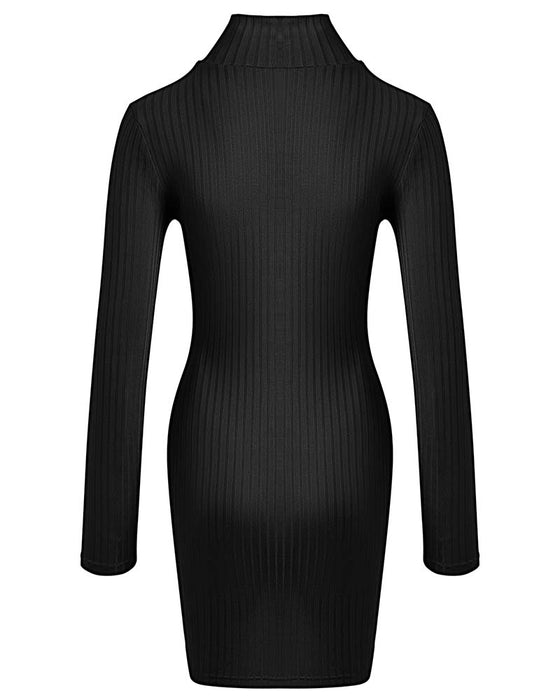 Kleid Solid Color Skinny Casual