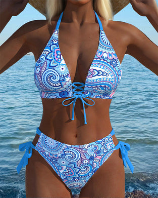 Bikini Sexy Nackenhalter Bedruckt
