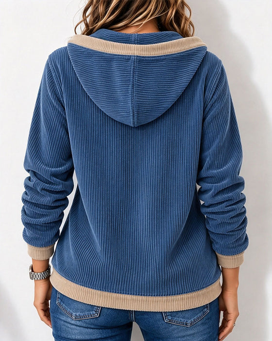 Sweatshirt Cord Binden Mit Kapuze
