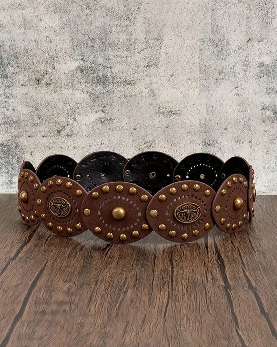 Gürtel Vintage Leder Schnalle
