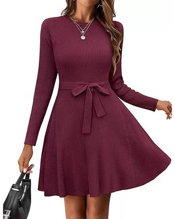 Kleid Langarm Bindung