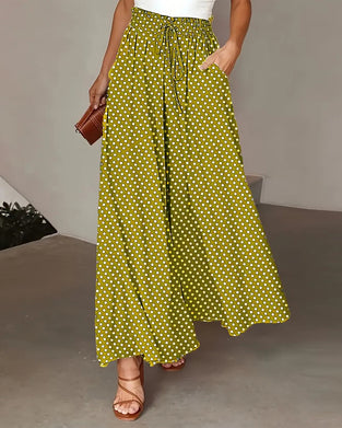 Hose Polka Punkt Druck Lang