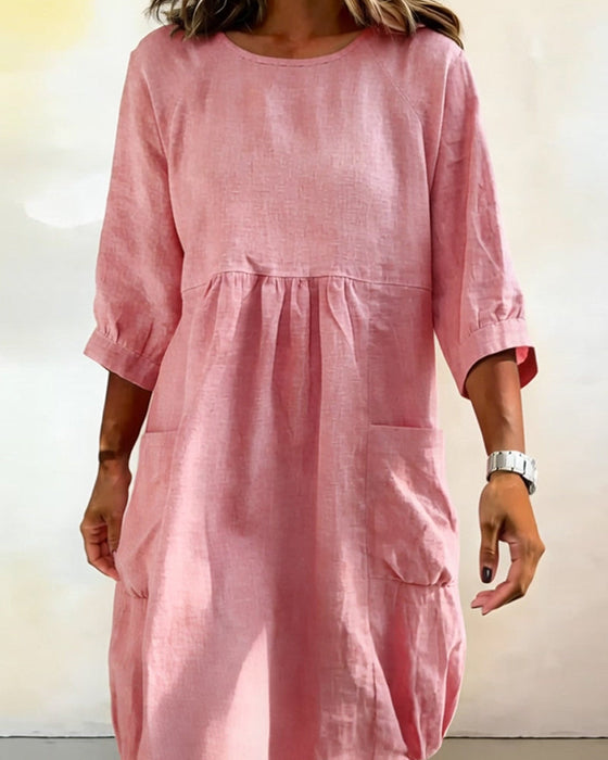 Kleid Dreiviertelärmel Weit