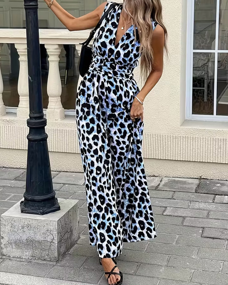 Overall Leopard Druck Ärmellos