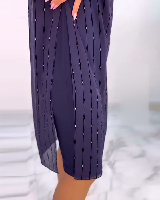 Kleid einfarbig plissiert