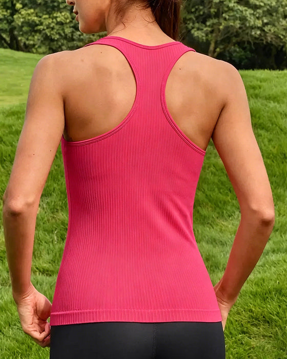Tank Top Racerback Träger Integrierter Bh