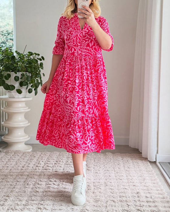 Kleid Floral Kurzarm lose
