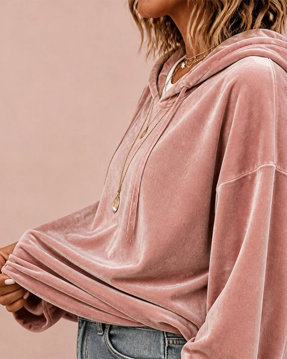 Hoodie Einfarbig Langarm