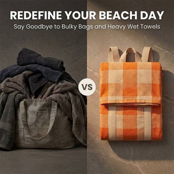 2-In-1 Konvertierbare Strandtuch-Tasche