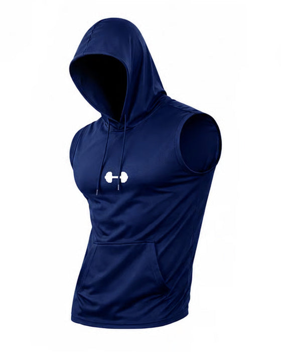 Tank Top Hoodie Sweatshirt Ärmellos Kordelzug